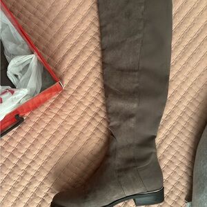 Women's Grey Over-the-Knee Boots